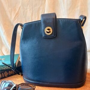 Valentino Indigo leather bucket bag- Vintage